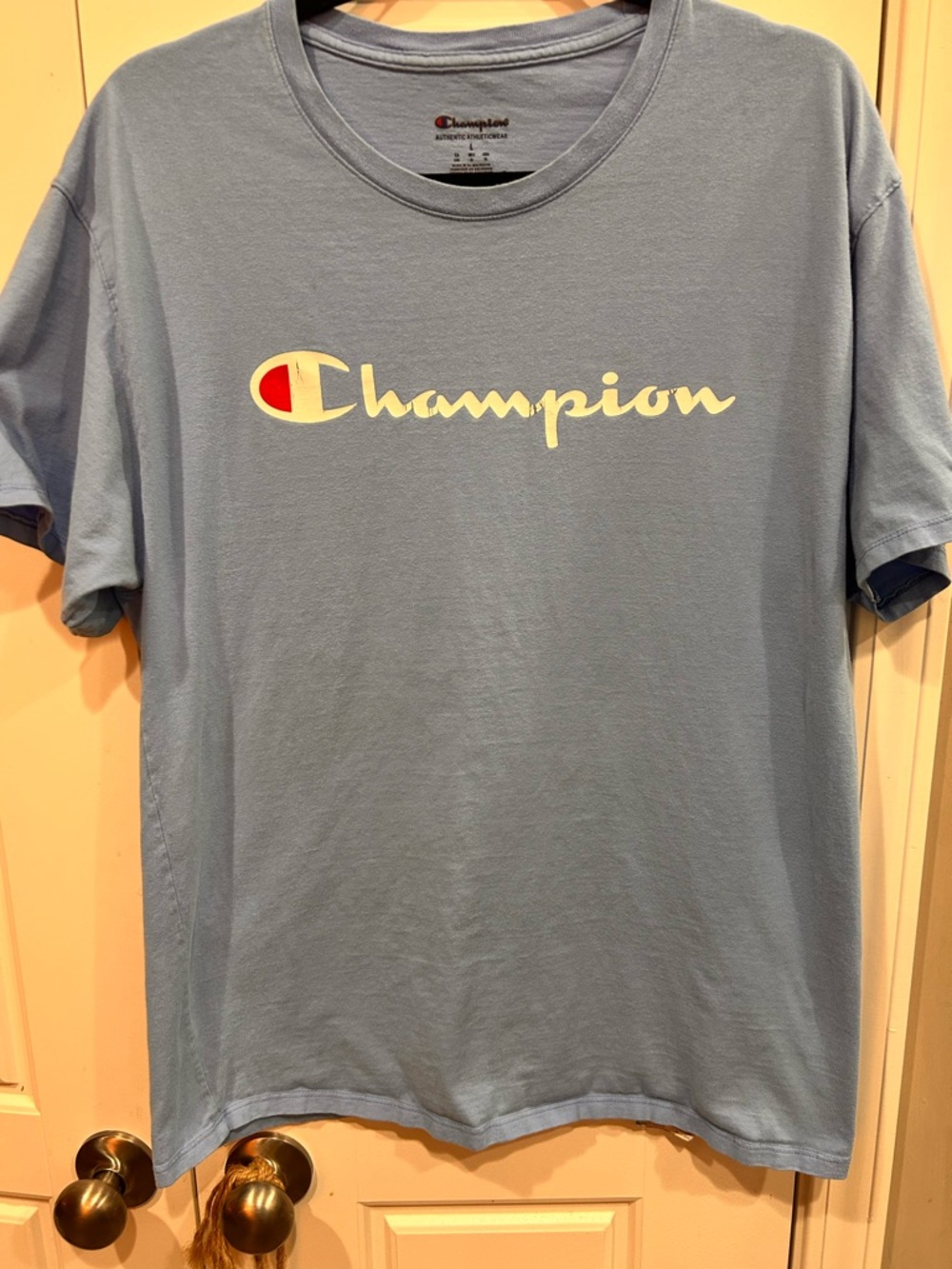Champion Men’s Light Blue Logo T-Shirt
